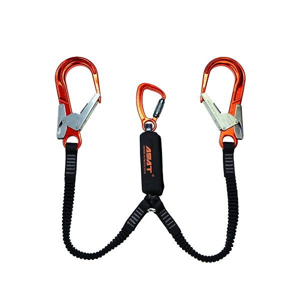 Dây móc chống rơi đôi với giảm sốc: Lanyards with elasticated arms LTD-3010-1.5/1.8